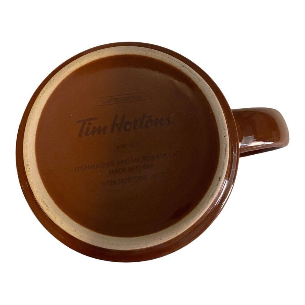 Pair Of 2017 Limited Edition Tim Hortons #17 Beaver & Geese Mugs - Picture 10 of 16